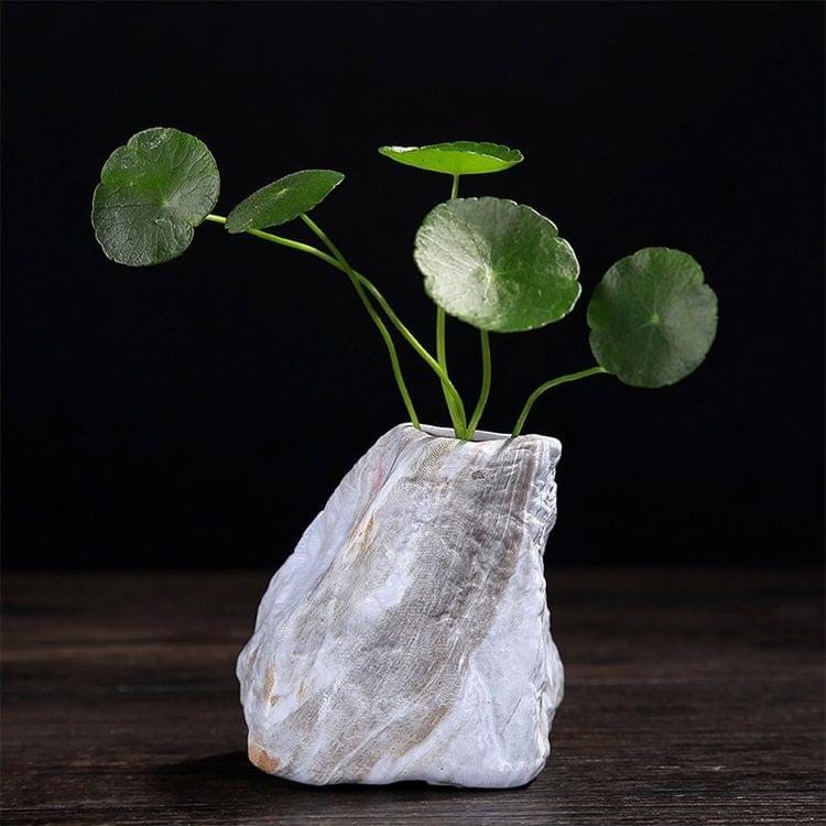 Creative Marble Pattern Flower Vase Tea Utensils Teaism Decorations (1)