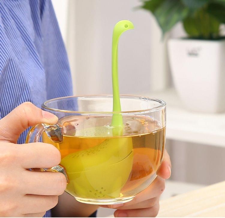 Food Grade PP Cooking Dinosaur Infuser Loch Ness Monster Shape Heat Resistance Total Tea Strainers Teaware Coffee Tools(Purple)