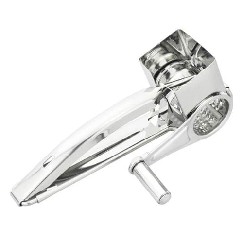 Cheese Grater Rotory Container Stainless Steel Hand-Crank Rotary Shredder with 7-8 holes