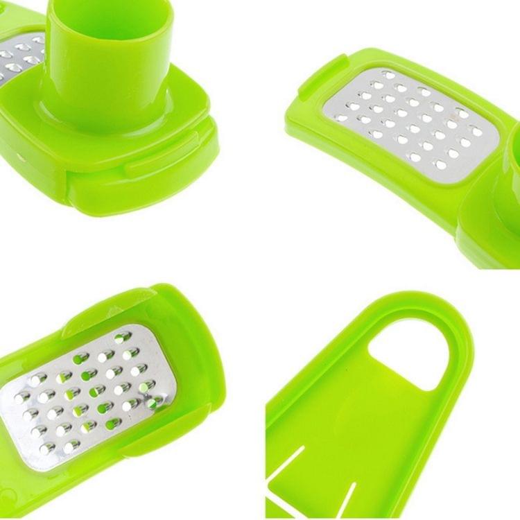 Multi-Functional Garlic Slicer Creative Mini Garlic Grinding Grater Cutter(Rose red)