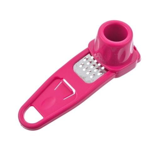 Multi-Functional Garlic Slicer Creative Mini Garlic Grinding Grater Cutter(Rose red)