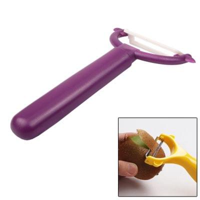 T Shaped Ceramic Skin Peeler with Durable ABS Handle(Purple)