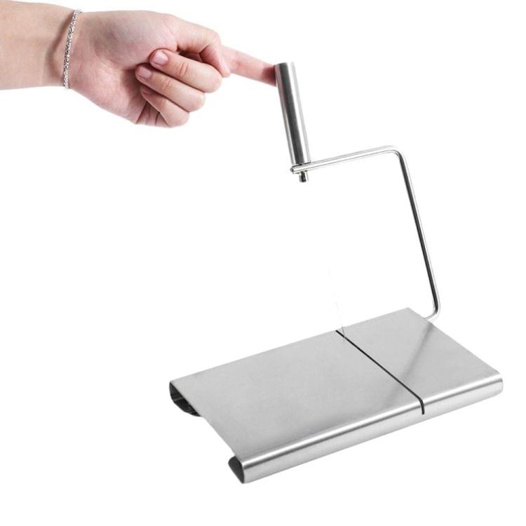 2 PCS Stainless Steel Cheese Slicer Butter Cutting Board Kitchen Tools(Silver)