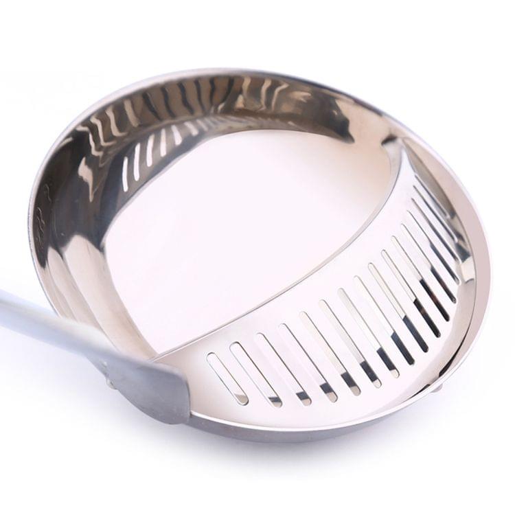 Multi-function Dual Purpose Long Handle Stainless Steel Colander  Hot Pot Soup Spoon, Size: 32 x 9cm