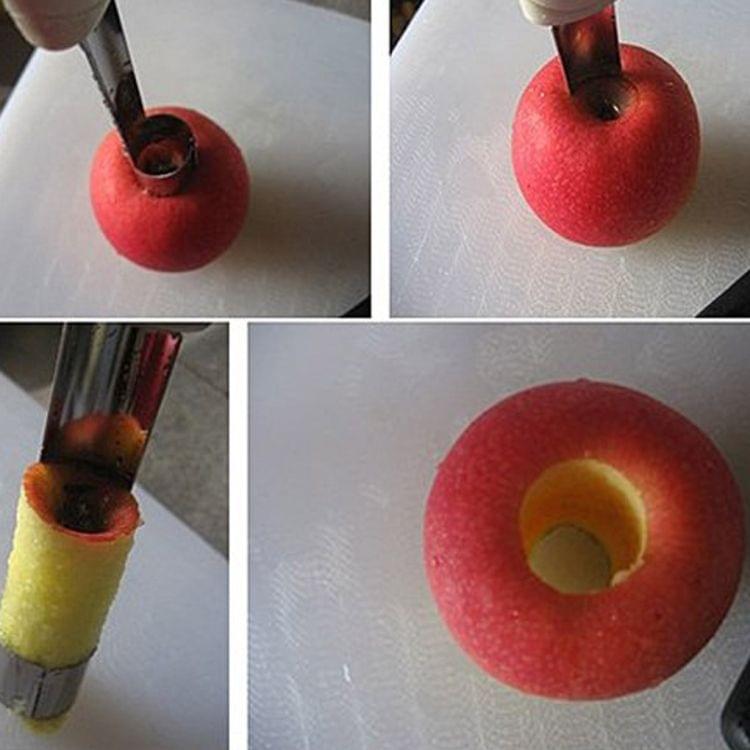 2 PCS Stainless Steel Fruit Apple Pear Corer Slicers Cutter Kitchen Tool