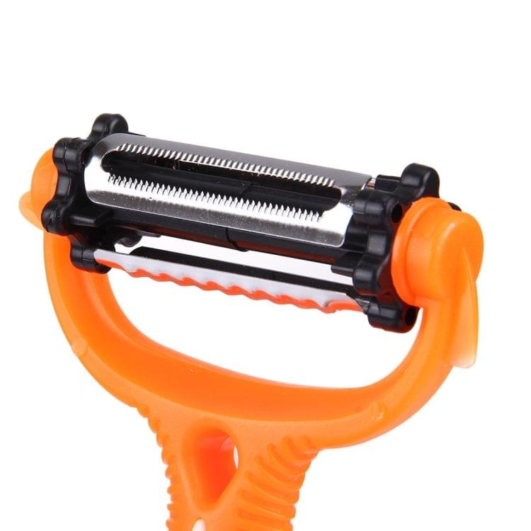 3 in 1 Multifunctional Kitchen Fruit Vegetable Peeler Slicer(Orange)