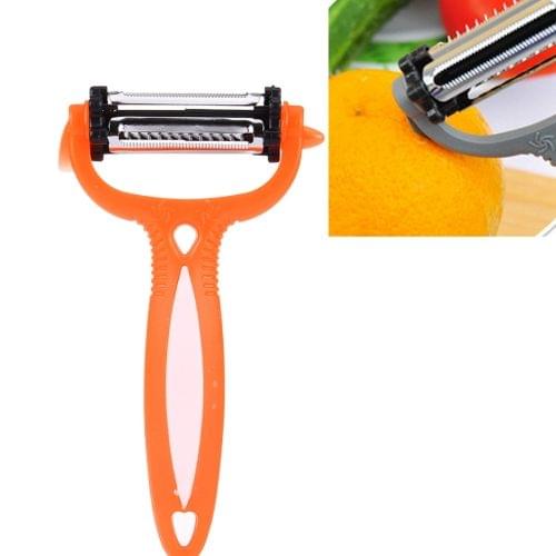 3 in 1 Multifunctional Kitchen Fruit Vegetable Peeler Slicer(Orange)