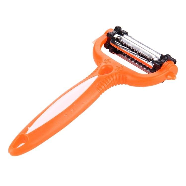 3 in 1 Multifunctional Kitchen Fruit Vegetable Peeler Slicer(Orange)