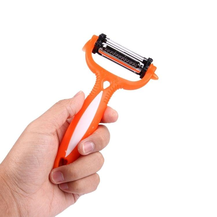 3 in 1 Multifunctional Kitchen Fruit Vegetable Peeler Slicer(Orange)