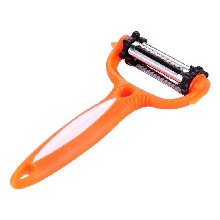 3 in 1 Multifunctional Kitchen Fruit Vegetable Peeler Slicer(Orange)