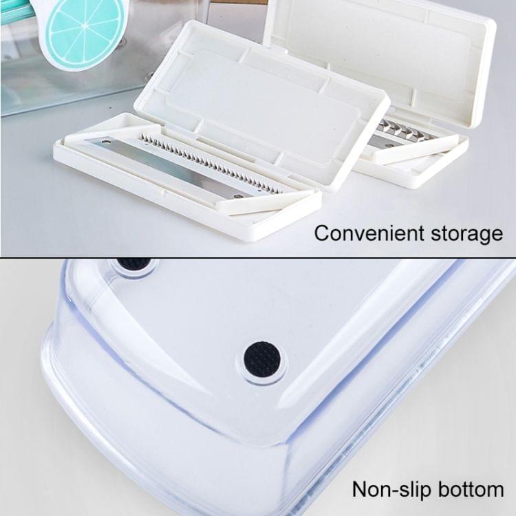 C316 Multifunctional Household Kitchen Vegetables Cutter Potato Grater  with Box(Blue)