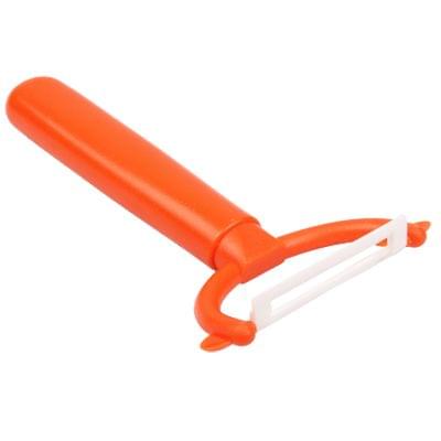 T Shaped Ceramic Skin Peeler with Durable ABS Handle(Orange)