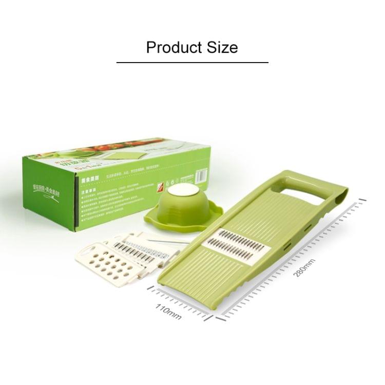 C313A Multifunctional Household Kitchen Vegetables Cutter Potato Grater(Green)
