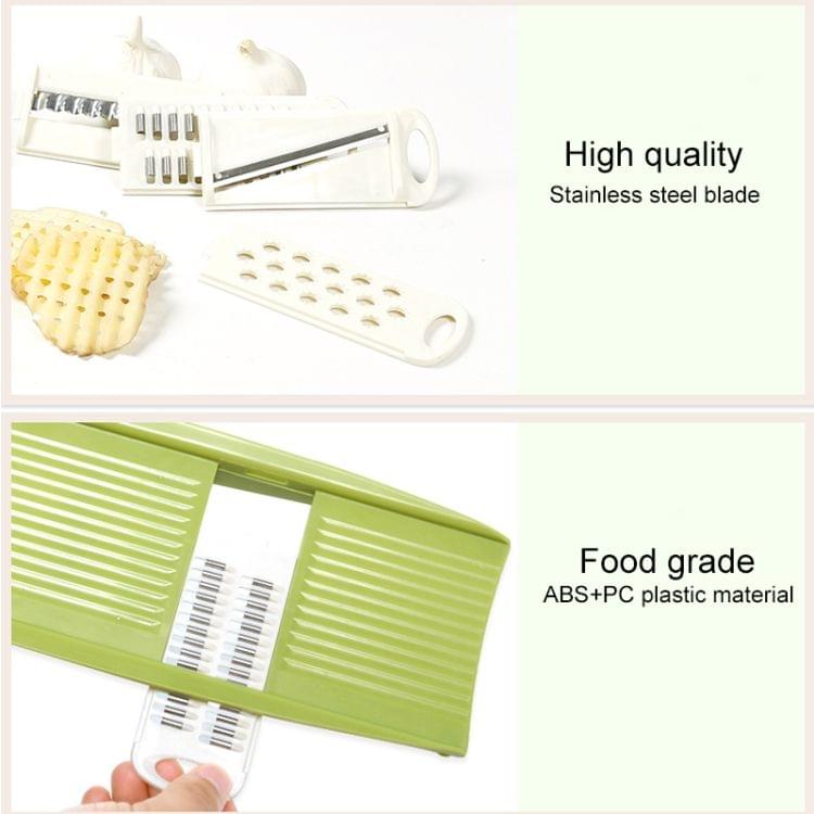 C313A Multifunctional Household Kitchen Vegetables Cutter Potato Grater(Green)