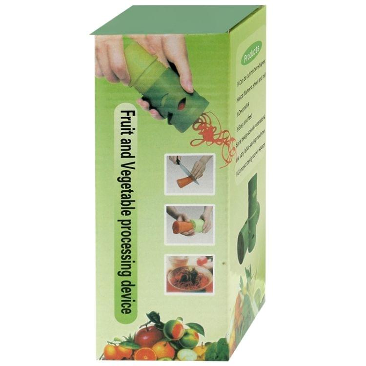 Green Veggie Twister Easy Fruit Vegetable Cutter Slicer Utensil Processing Device(Green)