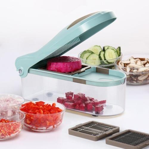 C323 Multifunctional Household Kitchen Vegetables Cutter Dicing Device (Blue)