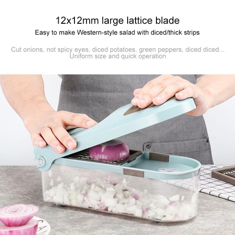 C323 Multifunctional Household Kitchen Vegetables Cutter Dicing Device (Blue)