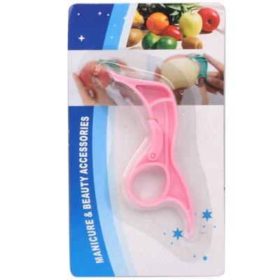 Stainless Steel Blade Plastic Handle Creative Peeler Rotating Style Fruit Knife (Random Color Delivery)
