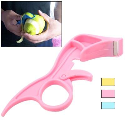 Stainless Steel Blade Plastic Handle Creative Peeler Rotating Style Fruit Knife (Random Color Delivery)