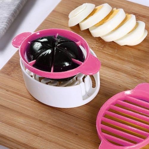 3 in 1 Multifunctional Portable Kitchen Cooking Tool Food Fruit Vegetable Egg Mushroom Kiwifruit Tomato Lemon Strawberry Plastic Cutter Slicer, Random Color Delivery