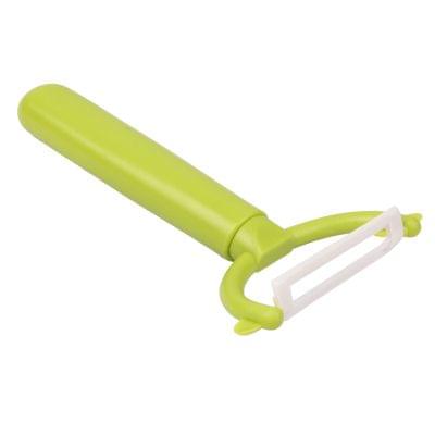 T Shaped Ceramic Skin Peeler with Durable ABS Handle(Green)