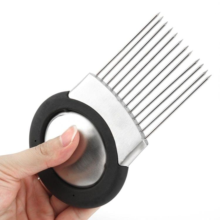 Stainless Steel Easy Cut Onion Holder Fork Soap Vegetable Slicer Tomato Cutter Meat Needle Gadget