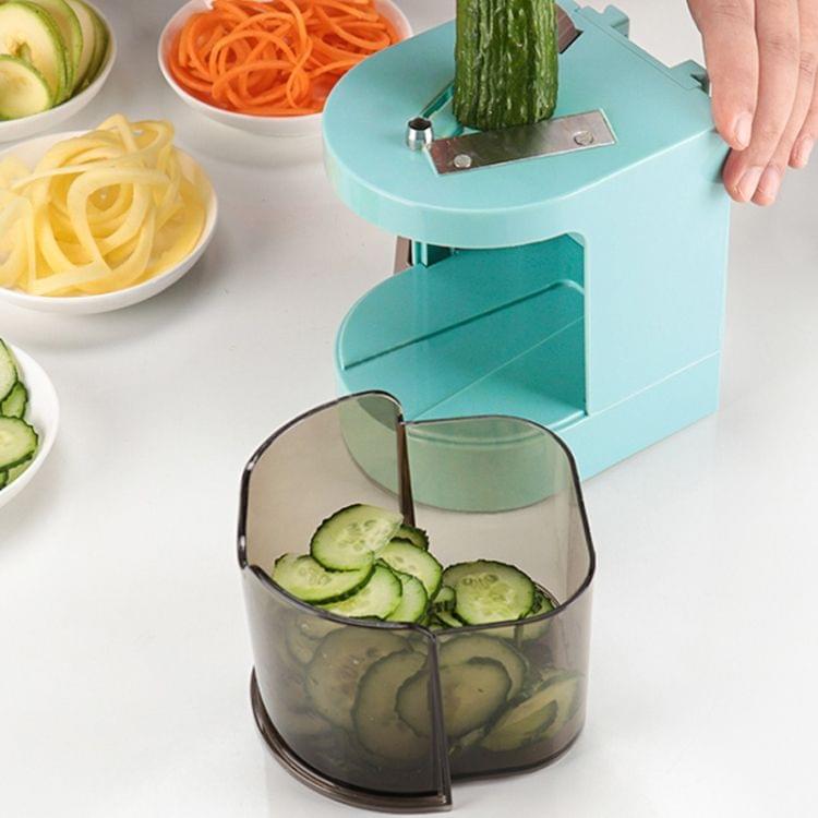 C327 Multifunctional Household Kitchen Spiral Vegetables Cutter (Blue)