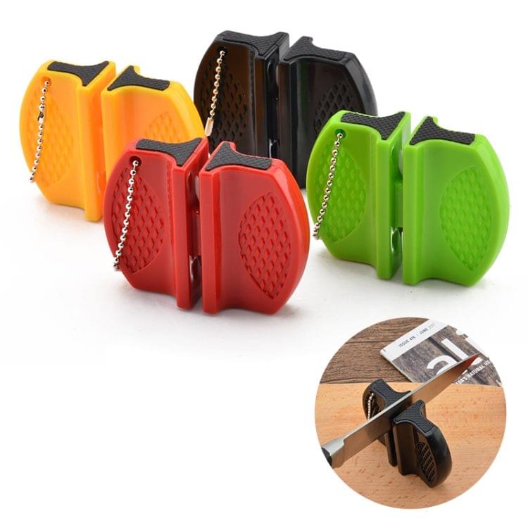 Butterfly Type Portable Mini Kitchen Knife Sharpener Camping Pocket Knife Sharpener(Black)