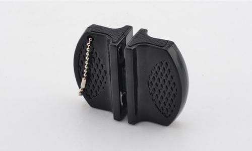 Butterfly Type Portable Mini Kitchen Knife Sharpener Camping Pocket Knife Sharpener(Black)