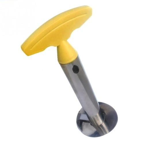 2 PCS Stainless Steel Pineapple Peeler Slicers Fruit Cutter Kitchen Tools(Yellow handle)