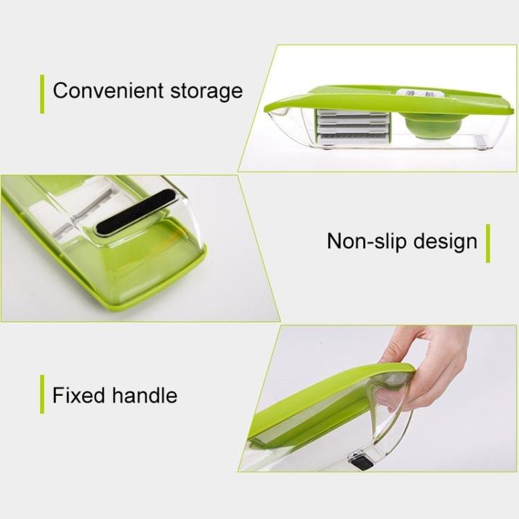 C311 5 in1 Multifunctional Household Kitchen Vegetables Cutter Potato Grater(Green)