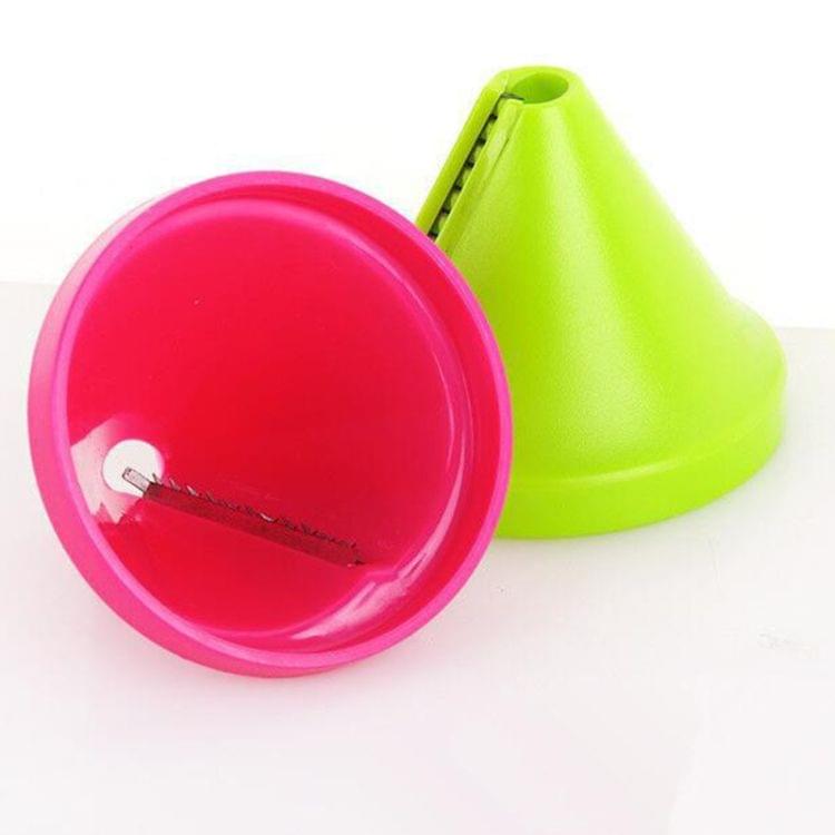 2 PCS 3 in 1 Multifunctional Environmental Friendly Kitchen Utensil Grater Fruit Vegetable Spiral Slicer, Random Color Delivery