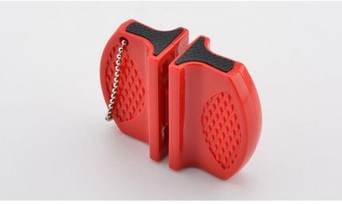 Butterfly Type Portable Mini Kitchen Knife Sharpener Camping Pocket Knife Sharpener(Red)