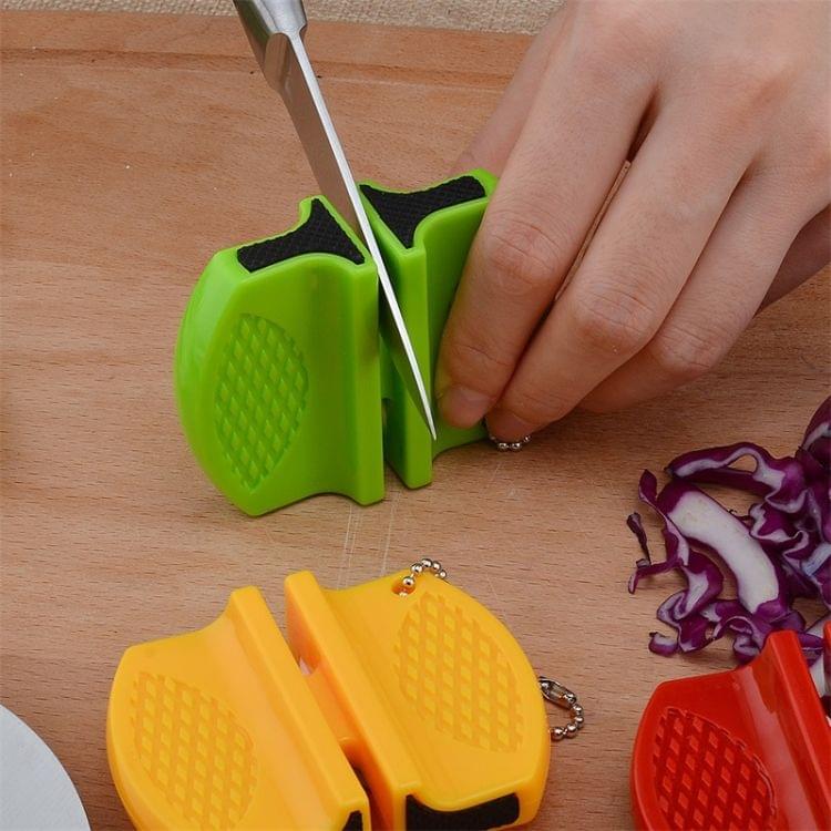 Butterfly Type Portable Mini Kitchen Knife Sharpener Camping Pocket Knife Sharpener(Red)
