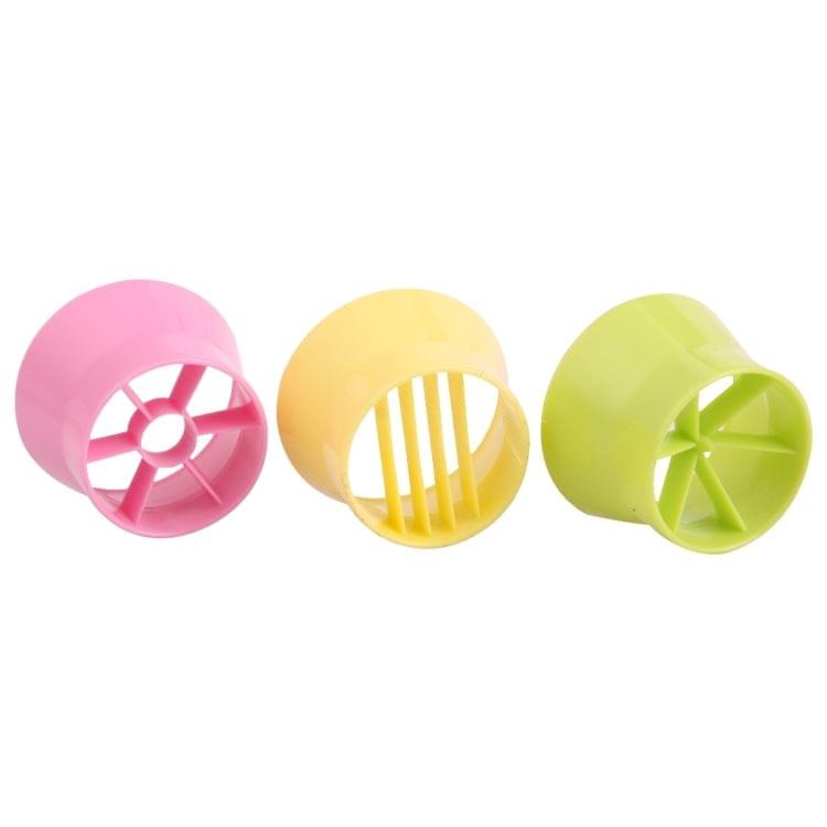 3 PCS Portable Kitchen Cooking Tool Food Fruit Egg Ham Sausage Strawberry Banana Plastic Cutter Slicer