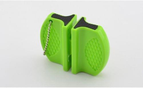 Butterfly Type Portable Mini Kitchen Knife Sharpener Camping Pocket Knife Sharpener(Green )