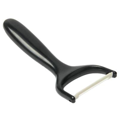 T Shaped Ceramic Skin Peeler with Durable ABS Handle(Black)