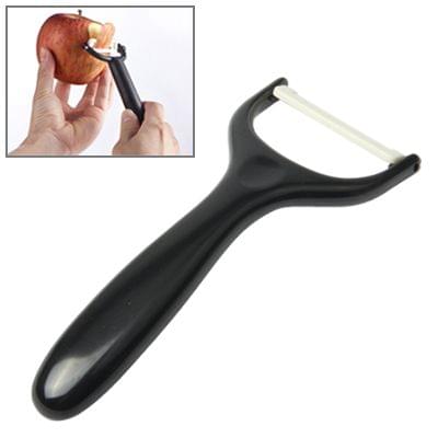 T Shaped Ceramic Skin Peeler with Durable ABS Handle(Black)