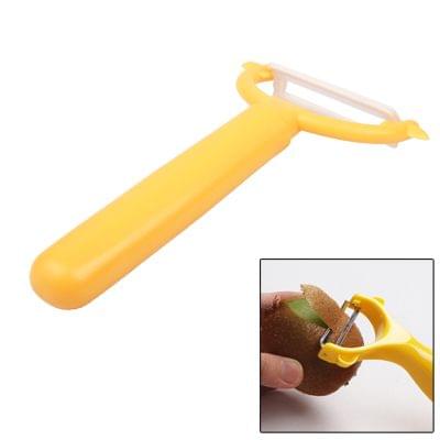 T Shaped Ceramic Skin Peeler with Durable ABS Handle(Yellow)