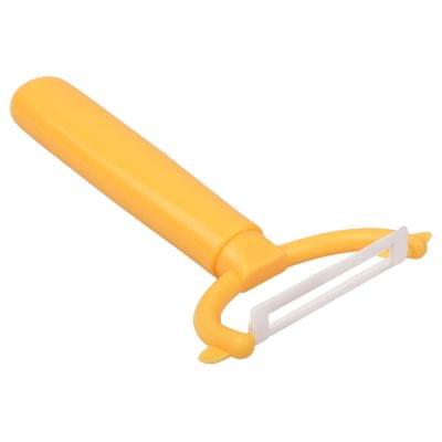 T Shaped Ceramic Skin Peeler with Durable ABS Handle(Yellow)