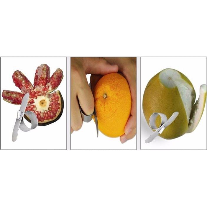 5 PCS Stainless Steel Finger Open Orange Peeler Parer Tool