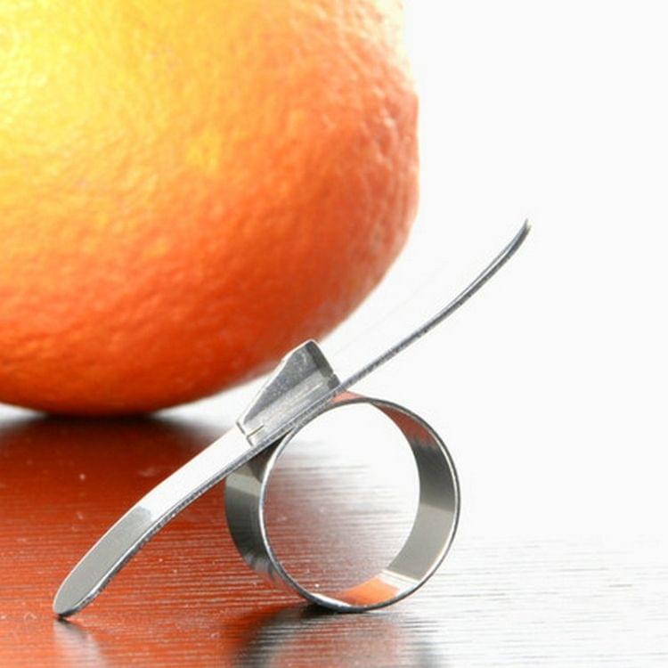 5 PCS Stainless Steel Finger Open Orange Peeler Parer Tool