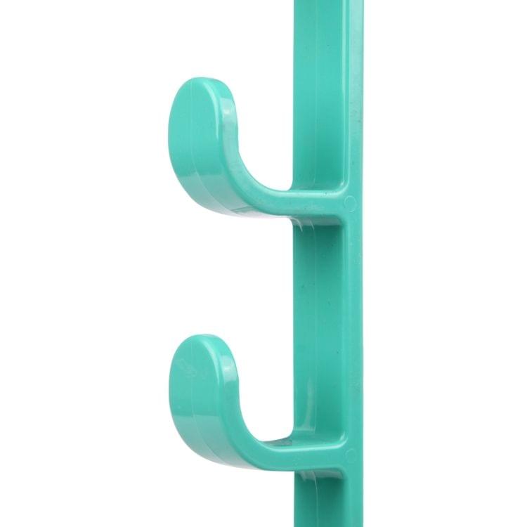 Multifunctional Vertical Style Bathroom Kitchen Wall Door Wardrobe Hanger Umbrella Clothes Towel Hook with 5 Hooks(White / Green / Coffee Random Color Delivery)
