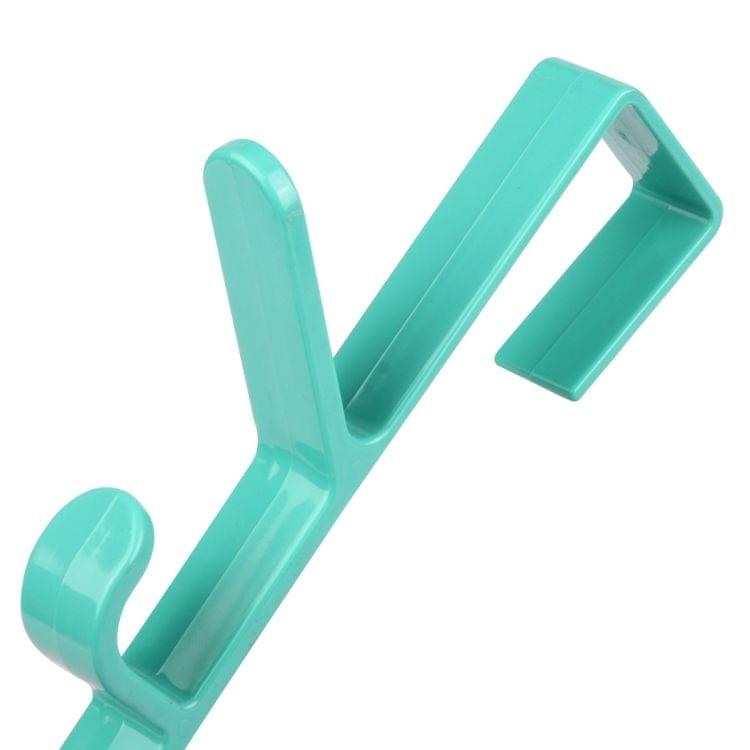 Multifunctional Vertical Style Bathroom Kitchen Wall Door Wardrobe Hanger Umbrella Clothes Towel Hook with 5 Hooks(White / Green / Coffee Random Color Delivery)