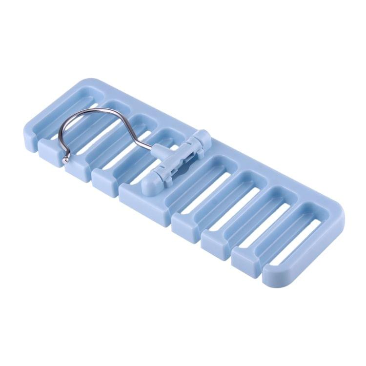 2 PCS Multi-function Tie Rack Belt Scarf Hanger Holder Closet(Blue)