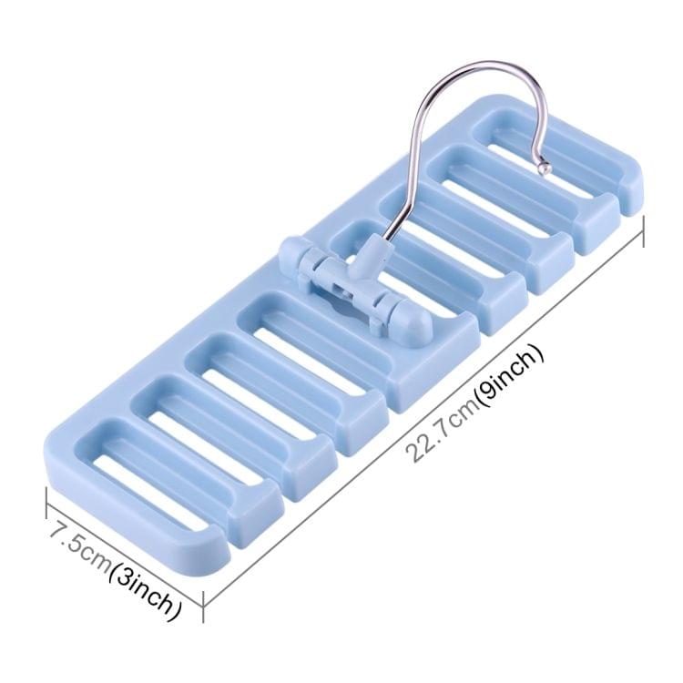 2 PCS Multi-function Tie Rack Belt Scarf Hanger Holder Closet(Blue)