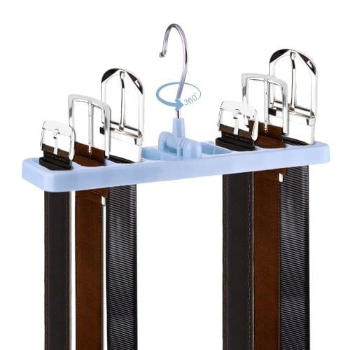 2 PCS Multi-function Tie Rack Belt Scarf Hanger Holder Closet(Blue)