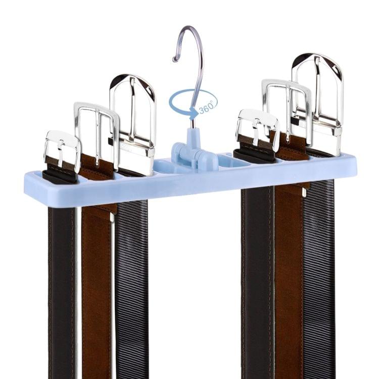 2 PCS Multi-function Tie Rack Belt Scarf Hanger Holder Closet(Blue)