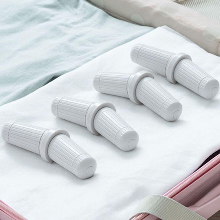 2 PCS Portable Telescopic Clothes Hanger Traveling Anti-skid Magic Drying Rack, Random Color Delivery