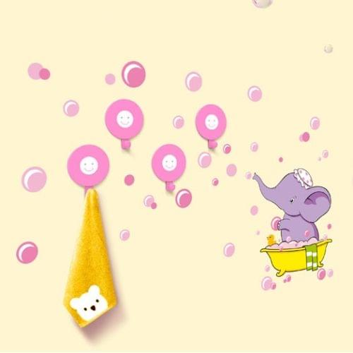 Happy Elephant Style DIY Sticker Wall Hooks (NO-HY032)